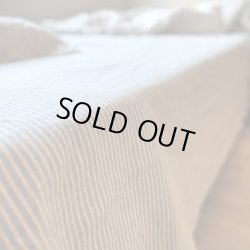 画像3: ［アウトレット数量限定］麻（リネン）100%ボーダーのフラットシーツ150x250cm