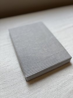 画像11: ［アウトレット数量限定］麻（リネン）100%ボーダーのフラットシーツ150x250cm