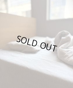 画像2: ［アウトレット数量限定］麻（リネン）100%ボーダーのフラットシーツ150x250cm