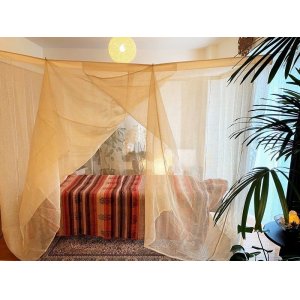 画像: ヘンプの蚊帳　ベッド用