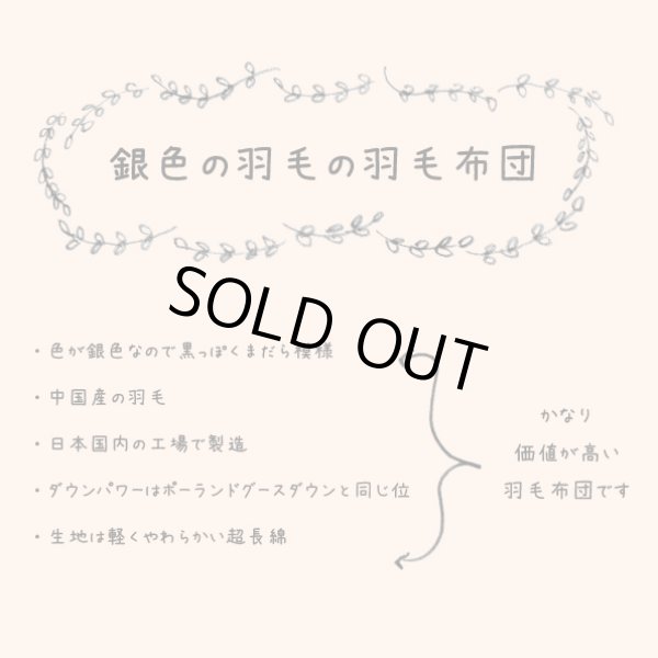 画像6: 銀色の羽毛の羽毛布団/シングルサイズ150x210cm