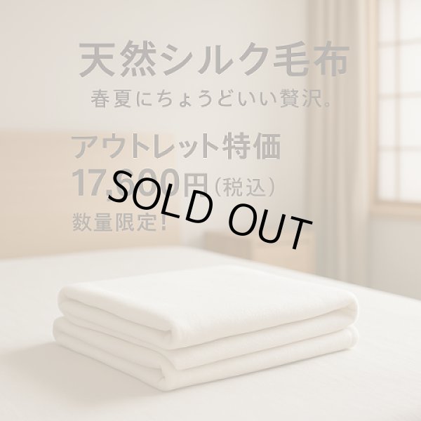 画像1: 【数量38枚限定・アウトレット特価】天然シルク毛布