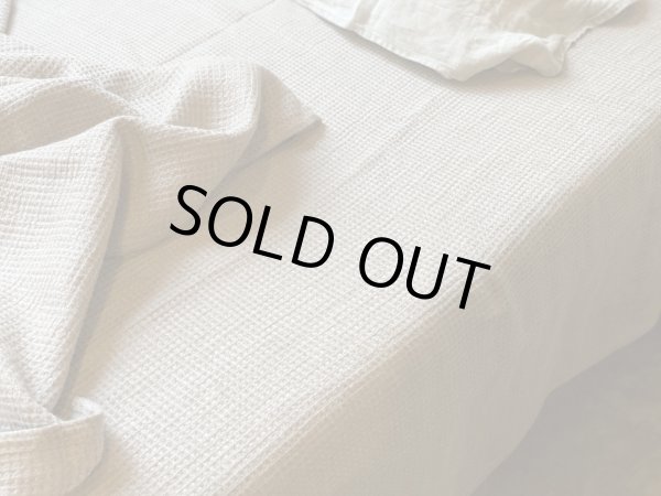 画像1: リネンワッフルのフラットシーツ/150x250cm