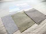 画像: ［アウトレット数量限定］麻（リネン）100%フラットシーツ150x250cmボーダー