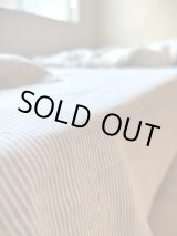 画像: ［アウトレット数量限定］麻（リネン）100%ボーダーのフラットシーツ150x250cm