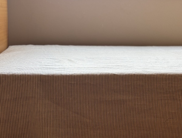 画像8: ［アウトレット数量限定］麻（リネン）100%ボーダーのフラットシーツ150x250cm